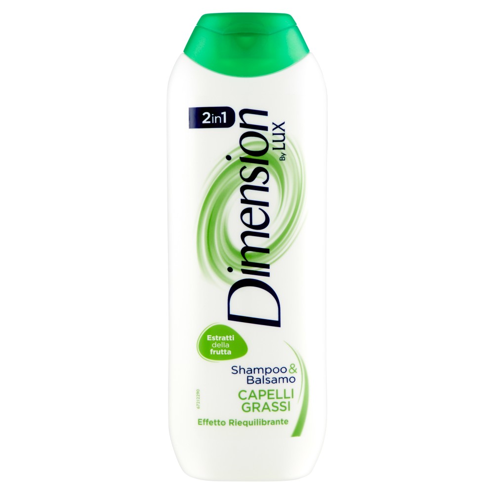 Dimension by Lux Shampoo & Balsamo 2in1 Capelli Grassi Effetto Riequilibrante