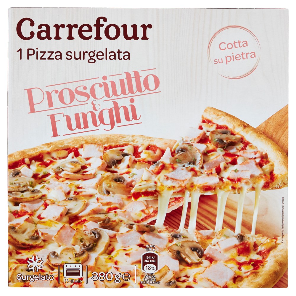 Carrefour 1 Pizza surgelata Prosciutto & Funghi Surgelati e Gelati