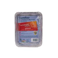 Carrefour vaschette in alluminio senza coperchi 4 porzioni