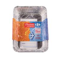 Carrefour vaschette in alluminio con coperchi 6-8 porzioni