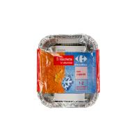 Carrefour vaschette in alluminio con coperchi 1-2 porzioni