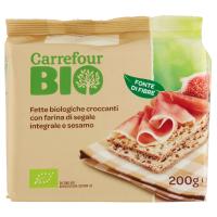 Carrefour Bio Fette biologiche croccanti con farina di segale integrale e sesamo