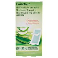 Carrefour Mini strisce di cera a freddo Viso Aloe Vera