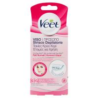 Veet Viso Strisce Depilatorie con Easy Strip Pelli Normali
