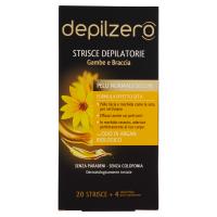 depilzero Strisce Depilatorie Gambe e Braccia con Olio di Argan Biologico 20 Strisce +