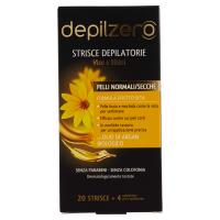 depilzero Strisce Depilatorie Viso e Bikini con Olio di Argan Biologico 20 Strisce +