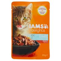 Iams delights Adult 1+ a base di Tonno Selvatico e Aringhe in Gelatina