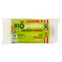 virosac Bio Pratico Sacchi Biodegradabili con Maniglie 42x45 cm 12 Litri