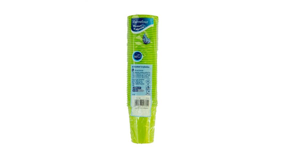 Carrefour Bicchieri in Plastica Verdi