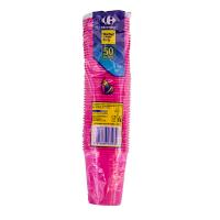 Carrefour Bicchieri in Plastica Rosa