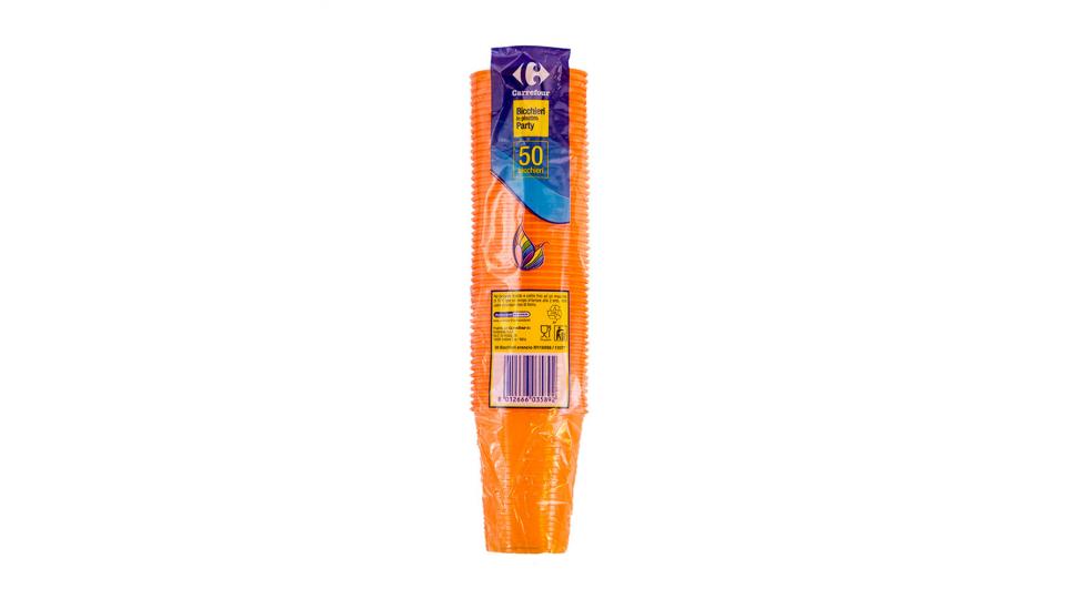 Carrefour Bicchieri in Plastica Arancioni