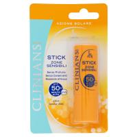 Clinians Azione Solare Stick Zone Sensibili SPF50+ Molto Alta