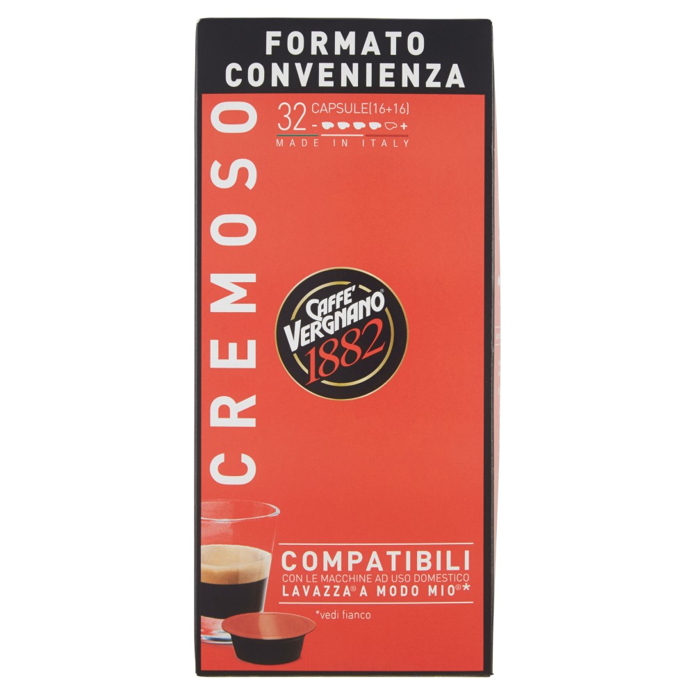 Caffè Vergnano 1882 Cremoso Capsule Compatibili Lavazza a Modo Mio