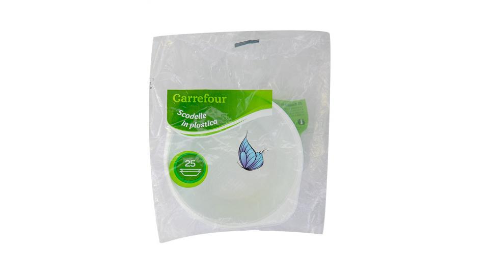 Carrefour Scodelle Bianche in Plastica 25 pz