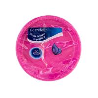 Carrefour Piatti da Dessert in Plastica Fucsia 30 pz Ø