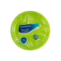 Carrefour Piatti Piani in Plastica Verdi 30 pz Ø