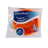 Carrefour Coppette in Plastica Arancioni 30 pz