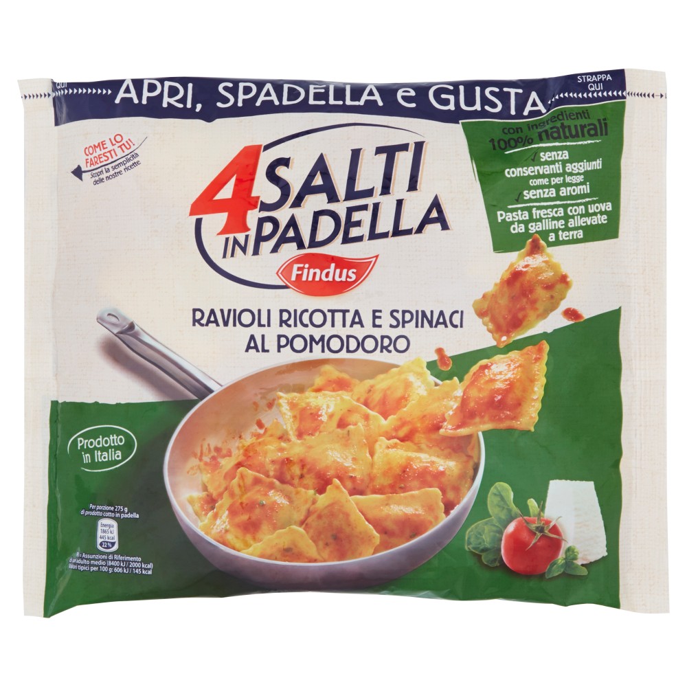 Findus 4 Salti in Padella Ravioli Ricotta e Spinaci al Pomodoro