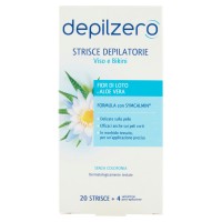 depilzero Strisce Depilatorie Viso e Bikini 20 Strisce +
