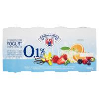 Sterzing Vipiteno, 0,1% grassi yogurt magro vaniglia/fragola/fiori di sambuco e arancia/frutti bosco