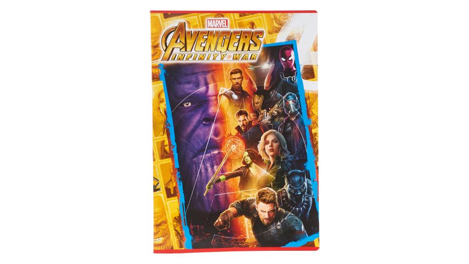 Avengers Quaderno maxi formato A4, quadretti grandi 5MM senza margini