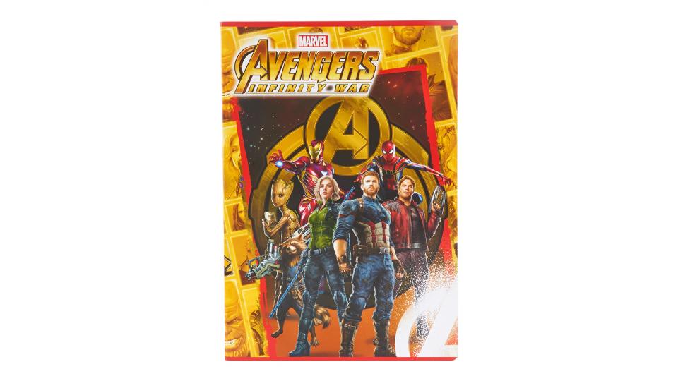 Avengers Quaderno maxi formato A4, rigatura 1R senza margini