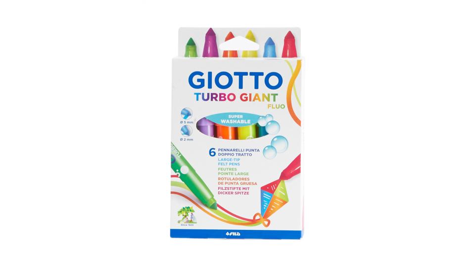 Giotto Turbo Giant Fluo Pennarelli punta doppio tratto