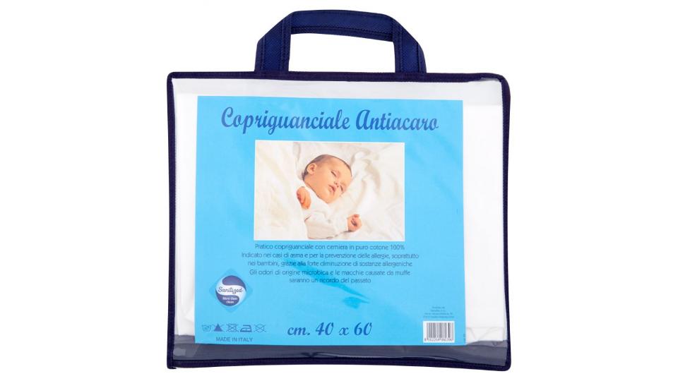 Copriguanciale antiacaro, misura