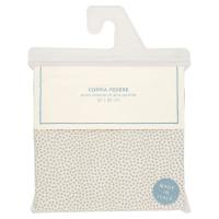 Federa puro cotone, misura 52x82 cm, fantasia cuori beige