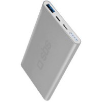 SBS Power Bank a ricarica rapida, colore silver