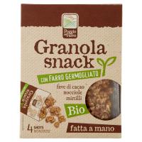 Poggio del Farro, Granola snack con Farro Germogliato fave di cacao noccile mirtilli