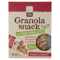 Poggio del Farro, Granola snack con Farro Germogliato mirtilli rossi noci semi di lino 