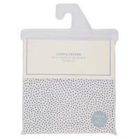 Federa puro cotone, misura 50x80 cm, fantasia pois blu