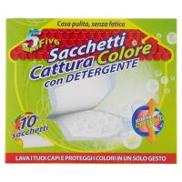 Super5 Sacchetti Cattura Colore con Detergente