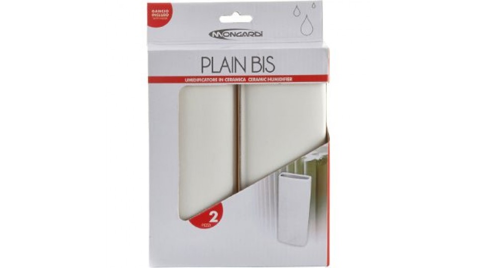 Mongardi Plain Bis Umidificatore in ceramica, gancio incluso,2 pezzi