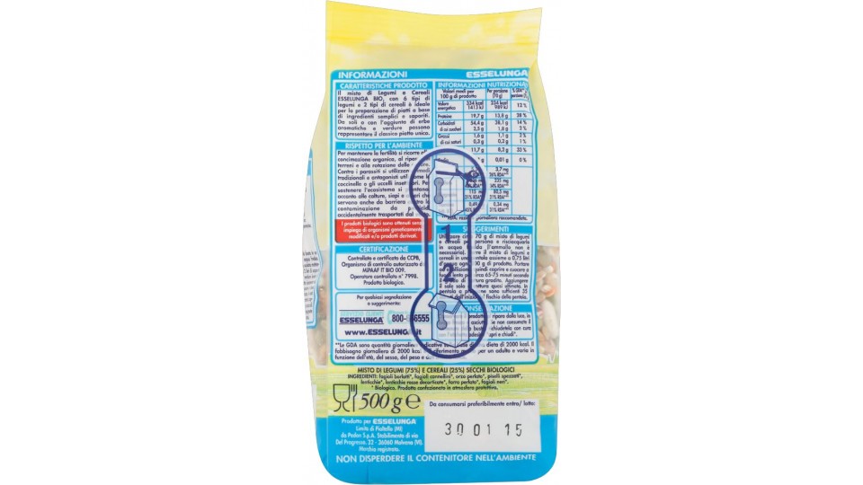 Esselunga Bio, misto di legumi e cereali