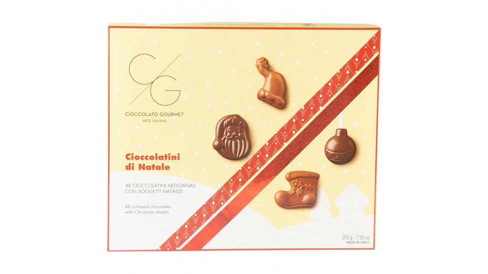 Cioccolato Gourmet 48 cioccolatini artigianali con soggetti natalizi
