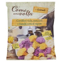 Come una volta, i Colorati cavolfiori viola arancioni e bianchi cotti al vapore surgelati