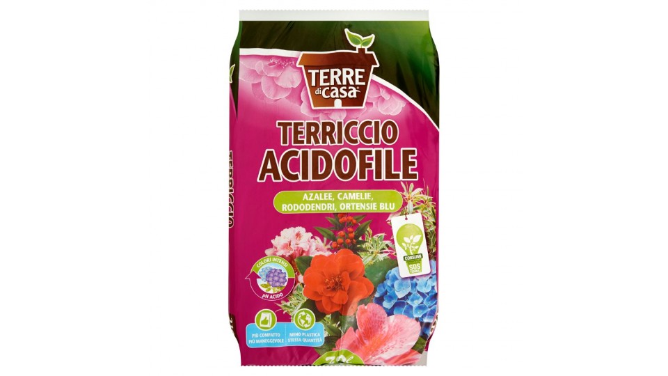 Terredicasa Terriccio acidofile specifico per azalee, camelie, rododendri e ortensie blu