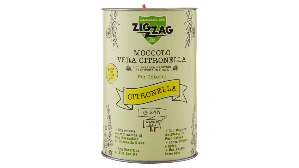 Zig Zag Moccolo vera citronella per interni
