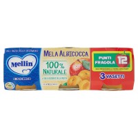 Mellin, 100% Naturale omogeneizzato di mela e albicocca