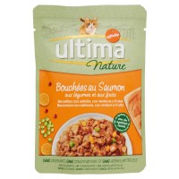 Ultima, gatto Nature bocconcini con salmone verdure e frutta