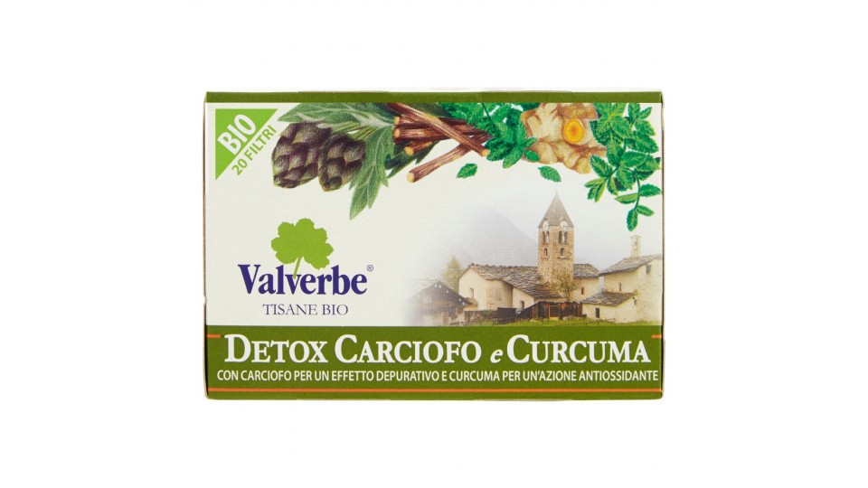 Valverbe, Detox carciofo e curcuma biologica 20 filtri