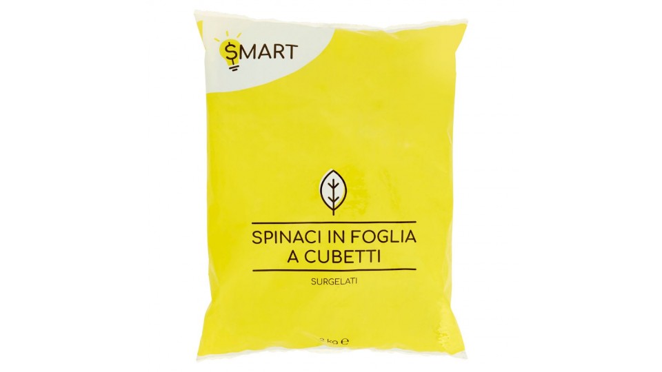 Smart, spinaci in foglia a cubetti surgelati