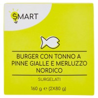 Smart, burger con tonno a pinne gialle e merluzzo nordico surgelati