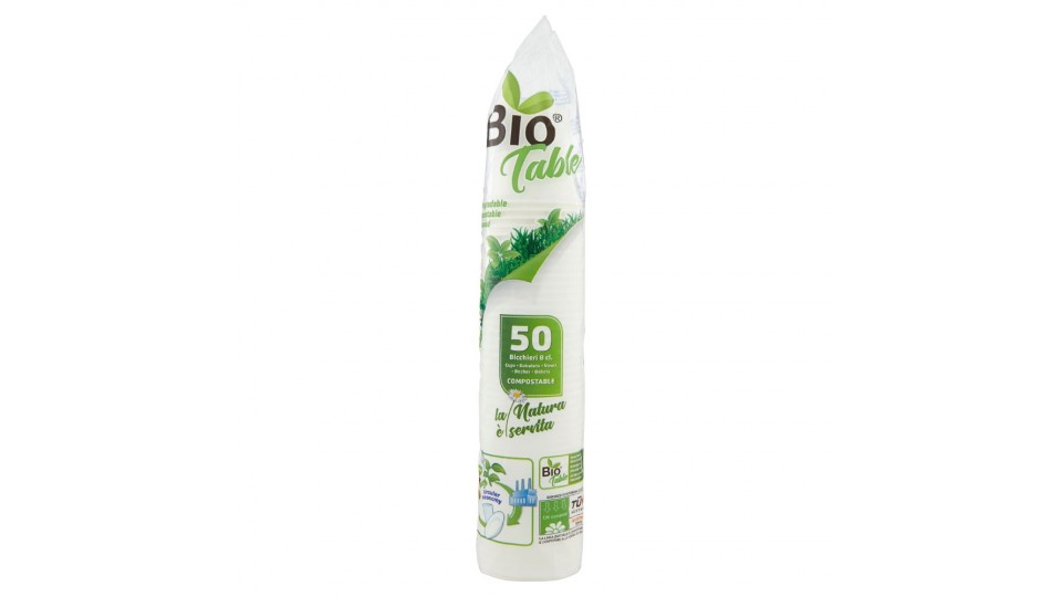 Bio Table, bicchieri 8 cl compostable
