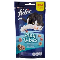 Purina, gatto Felix Play Tubes Snack pesce e gamberetti