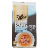 Sheba, gatto Classic Soup con filetti di pesce dell'Oceano e verdure