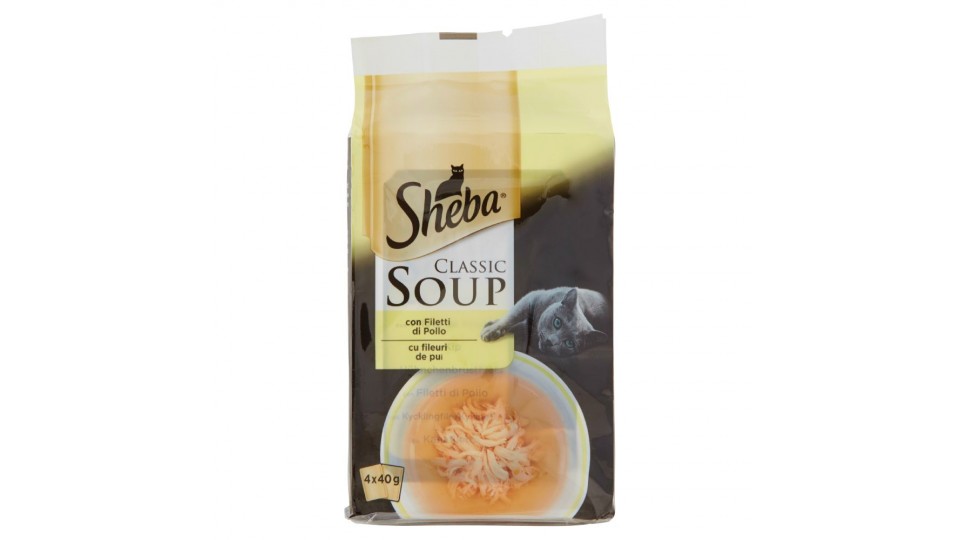 Sheba, gatto Classic Soup con filetti di pollo