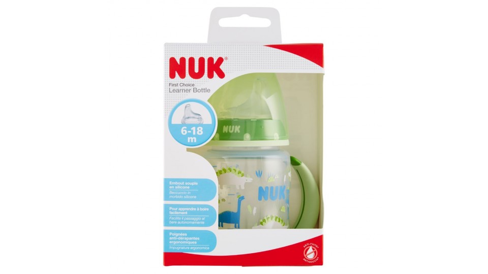 Nuk, First Choice Bevimpara con beccuccio in silicone 6-18m